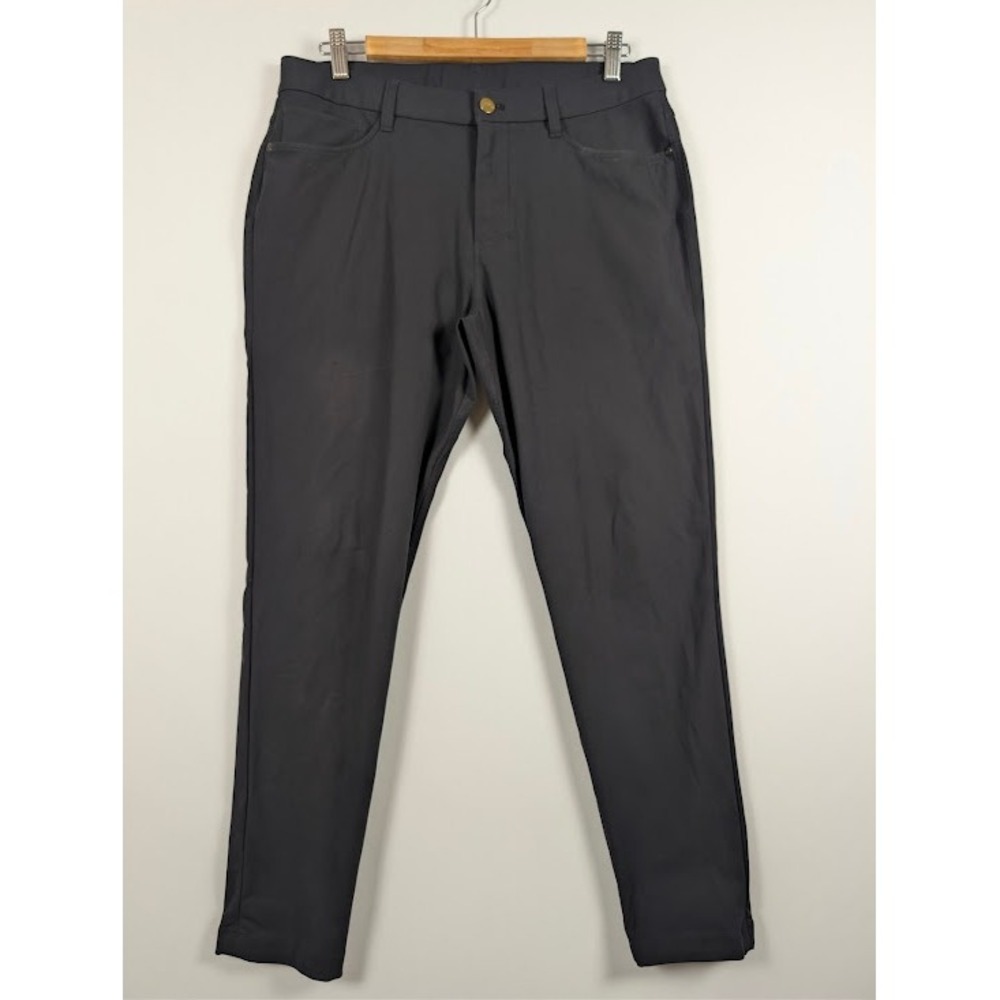 Lululemon ABC Slim Pants Mens 32 Black 5 Pocket Warpstreme 28.5" Inseam